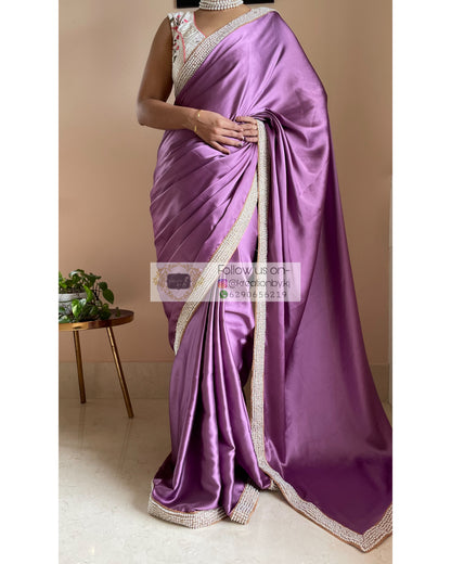 Heather Mother of Pearl Saree - kreationbykj